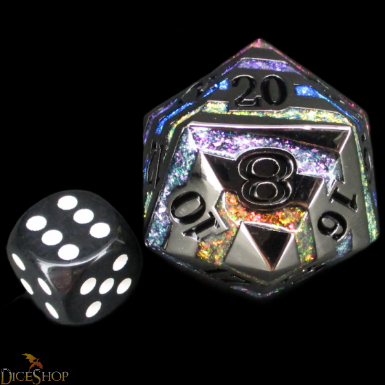 Metal Titan D20 - Rainbow Steel