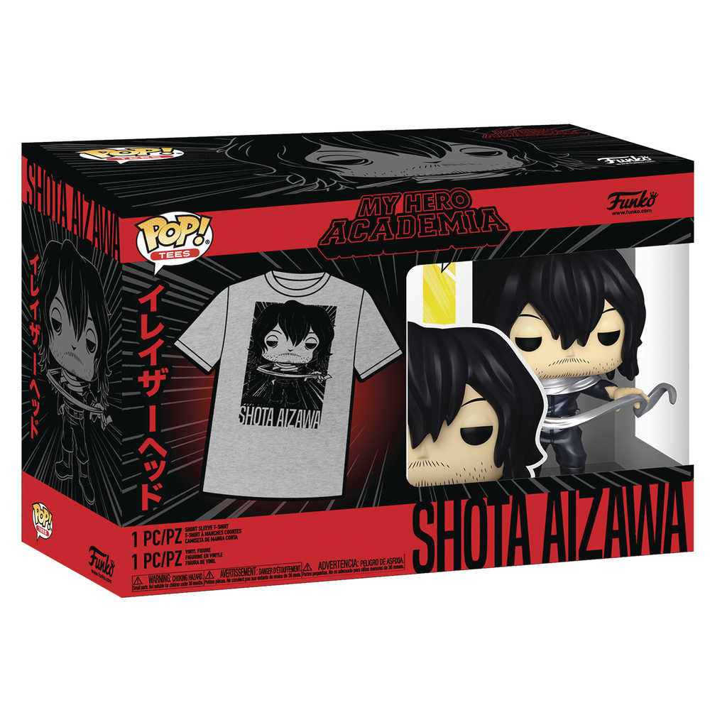 Pop & Tee My Hero Academia Shota Aizawa Vinyl Figure T-Shirt M