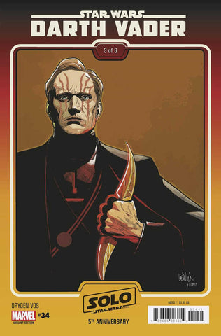 Star Wars Darth Vader #34 Yu Dryden Vos Solo 5TH Ann Movie V