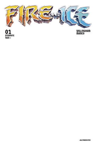 Fire And Ice #1 Cover D Blank Authentix