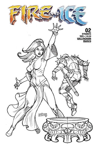Fire And Ice #2 Cover E 10 Copy Variant Edition Linsner Line Art