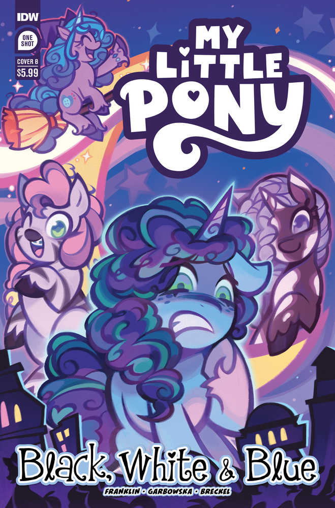 My Little Pony Black White & Blue #1 Cover B Hall