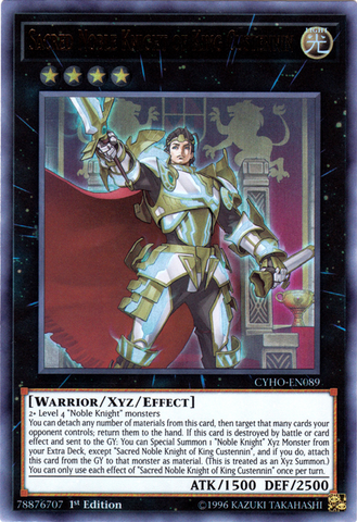 Sacred Noble Knight of King Custennin [CYHO-EN089] Ultra Rare