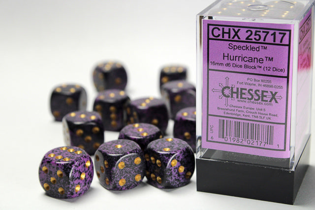 CHX 25717 (12 Hurricane 16mm d6 Dice Block)