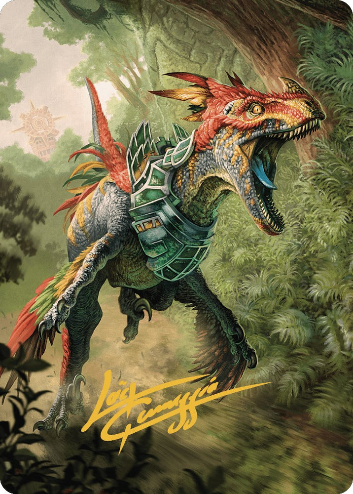 Dinosaur Token Art Card (Gold-Stamped Signature) [The Lost Caverns of Ixalan Art Series Tokens]