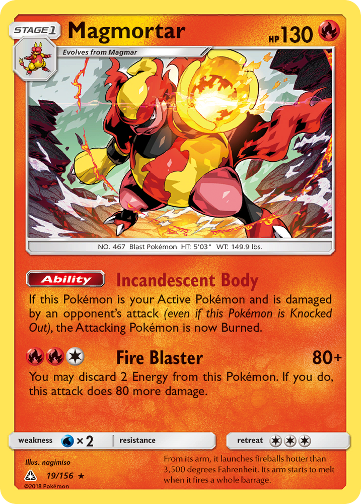 Magmortar (19/156) [Sun & Moon: Ultra Prism]