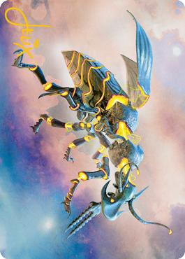 Zabaz, the Glimmerwasp Art Card (Gold-Stamped Signature) [Modern Horizons 2 Art Series]