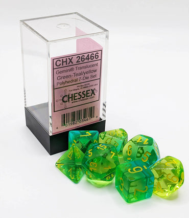 CHX 26466 (Green-Teal/yellow polyhedral 7-die set)