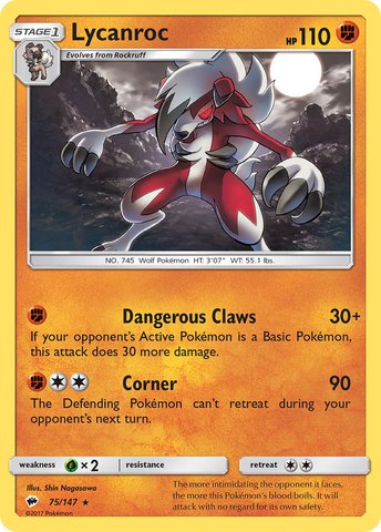 Lycanroc (75/147) [Sun & Moon: Burning Shadows]