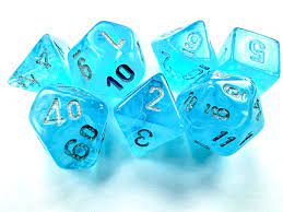 CHX 20566 (Luminary Sky/Silver Mini-Polyhedral 7-Die Set)