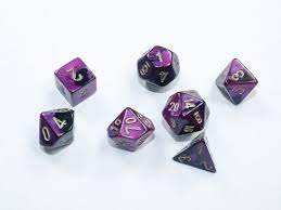 CHX 20640 (Gemini Black-Purple/Gold Mini-Polyhedral 7-Die Set)