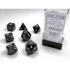 CHX 27428 (Smoke/Silver polyhedral 7-die set)