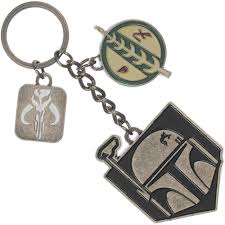 Mandalorian Metal Keychain - Boba Fett